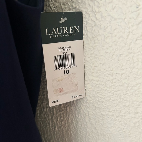 Lauren Ralph Lauren navy sheath sz 10 NWT - Picture 4 of 7